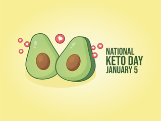 Vector graphic of National Keto Day for National Keto Day celebration.