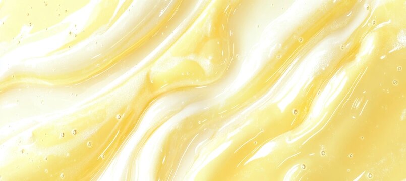 Elegant and Ethereal Light Yellow Abstract Background with Soft Waves and Gentle Dynamic Patterns - Powered by Adobe