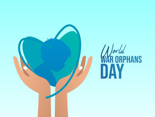 Vector graphic of World War Orphans Day for World War Orphans Day celebration.