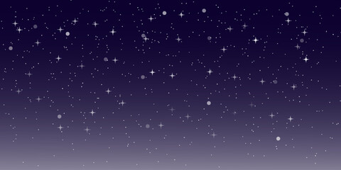 A mesmerizing dark blue to light purple gradient background adorned with sparkling stars