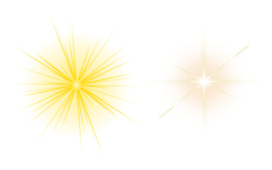 Radiant sunbursts in yellow and white