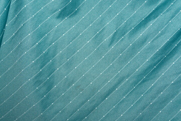 Turquoise Fabric Texture with White Stripes - Ideal for Fashion Style Background or Creative Project