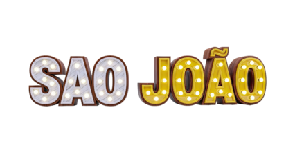 Illuminated Marquee Letters "SAO JOAO"