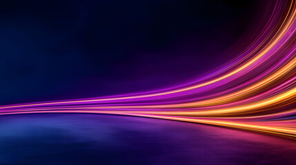 Colorful light trails create vibrant and dynamic background with smooth gradient
