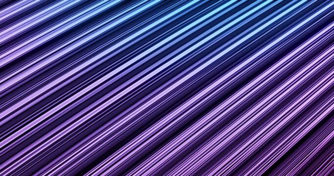 Abstract animated clip of a dynamic futuristic tunnel with parallel neon lines in blue-purple tones, creating a powerful sense of depth.