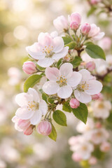 Obraz premium Delicate Spring Blossoms with Soft Bokeh in Natural Sunlight