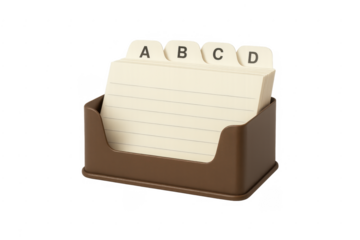 Index card holder providing organized storage for sorted information