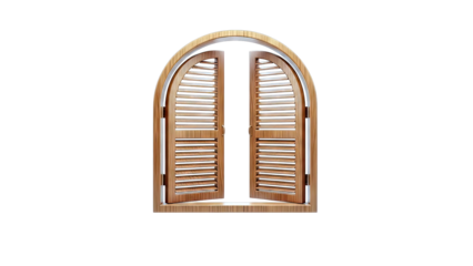Arched Wooden Window Shutters