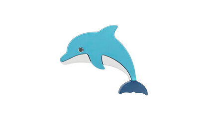 Obraz premium Blue Dolphin Illustration