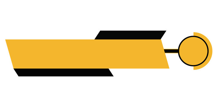 Modern Yellow & Black Minimal Lower Third Graphic for Professional Broadcast and Video Editing 