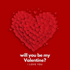 red heart on white background