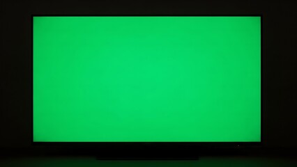 blank chroma key green screen for TV receiver monitor