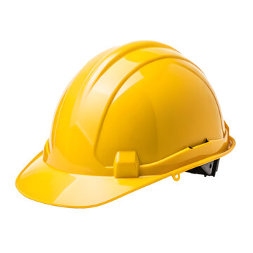 yellow helmet isolated on white