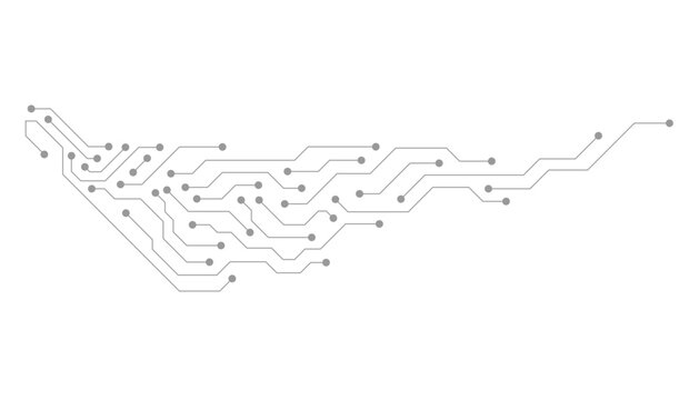Geometric background and high tech circuit board connection system