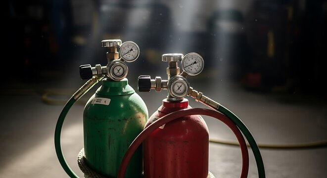 Industrial gas cylinders, professional metalworking equipment storage supplies