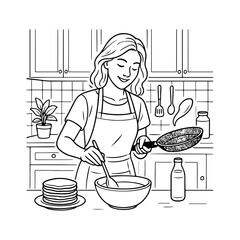 people making pancakes