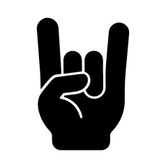 rock on hand sign