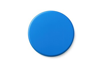 Blank blue circle button internet icon