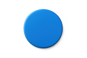 Blank blue circle button internet icon