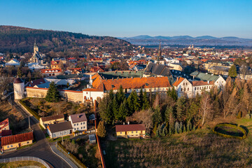Stary Sącz z powietrza miasteczko małopolska. © Maciej G. Szling