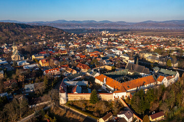 Stary Sącz z powietrza miasteczko małopolska. © Maciej G. Szling