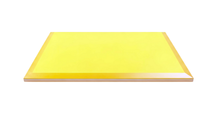 Bright Yellow Rectangular Surface with Beveled Edges