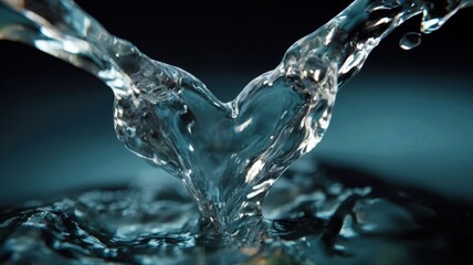 Two Streams Merging Into a Glowing Heart on Dark Background