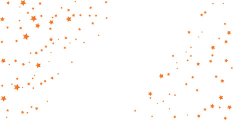 Falling orange stars on white background confetti, Festive orange star celebration background