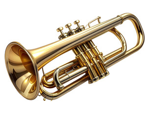 Obraz premium brass trumpet isolated on white