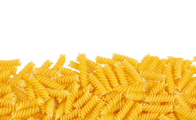 Fusilli Fiesta: A vibrant cascade of fusilli pasta spills across the frame, a delightful display of culinary delight.