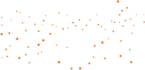Orange stars falling on white background, Falling star confetti festive design