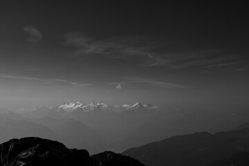 lightning in the mountains