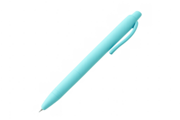 Turquoise ballpoint pen writing instrument 3d icon