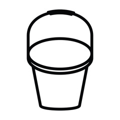 bucket water household icon vector
