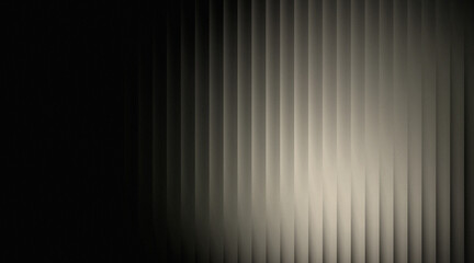 Dramatic play of light and shadow on textured vertical blinds creating a gradient of tones and depth