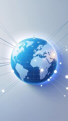 Futuristic Globe of Global Connectivity