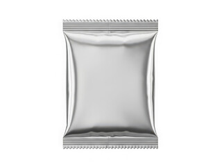 Silver foil packet isolated on transparent background