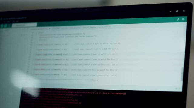 voice command structure seen on an Arduino coding screen, enabling interactive speech control in DIY robot development.