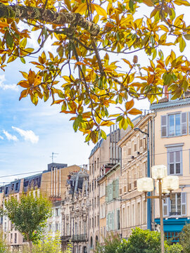 Street view of old village Limoges in France