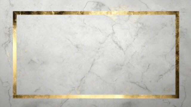 Elegant gold frame on marble background for sophisticated design