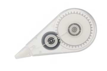 Correction tape dispenser with transparent background
