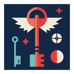 set of icons with a cross