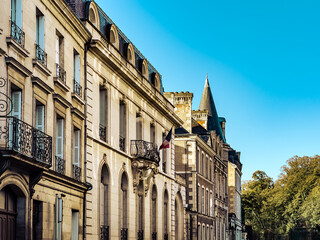 Fototapeta premium Antique building view in Old Town Poitiers, France