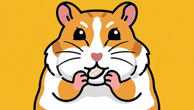 Adorable Hamster Cartoon Character Illustration for Kids and Animal Lovers.