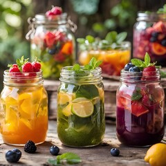 Fresh Cocktail Drink Fruit Background