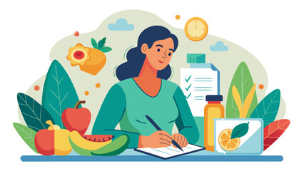 Healthy lifestyle planning Vector