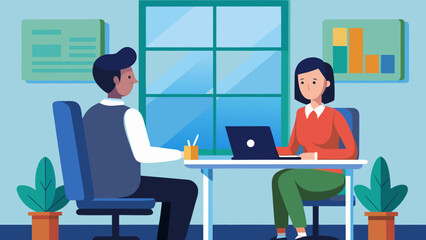 Professional meeting in office setting Vector