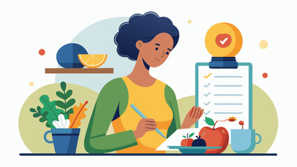 Student studying with healthy snacks Vector