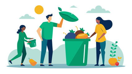 Community composting effort Vector