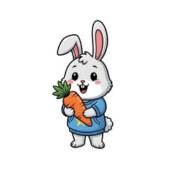 Obraz premium Cute Cartoon Bunny PNG